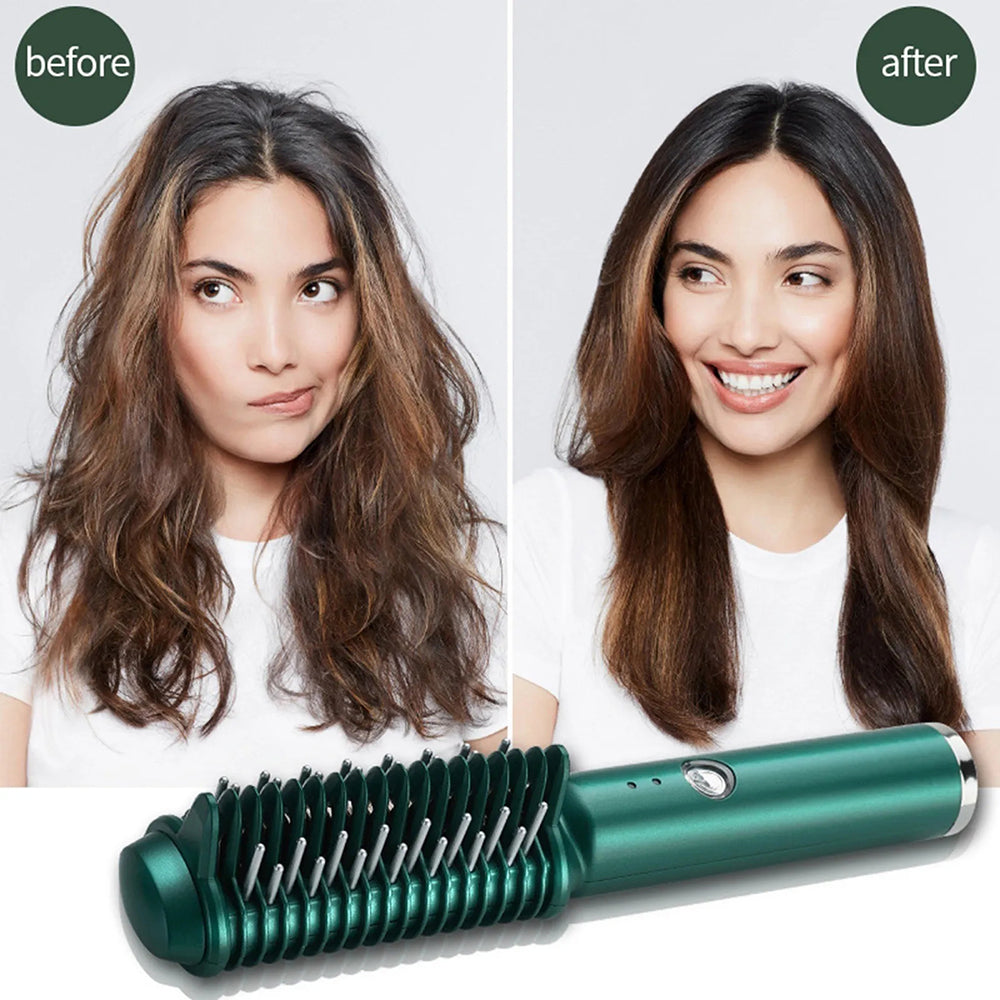 Electric Hair Comb for Curling & Straightening
