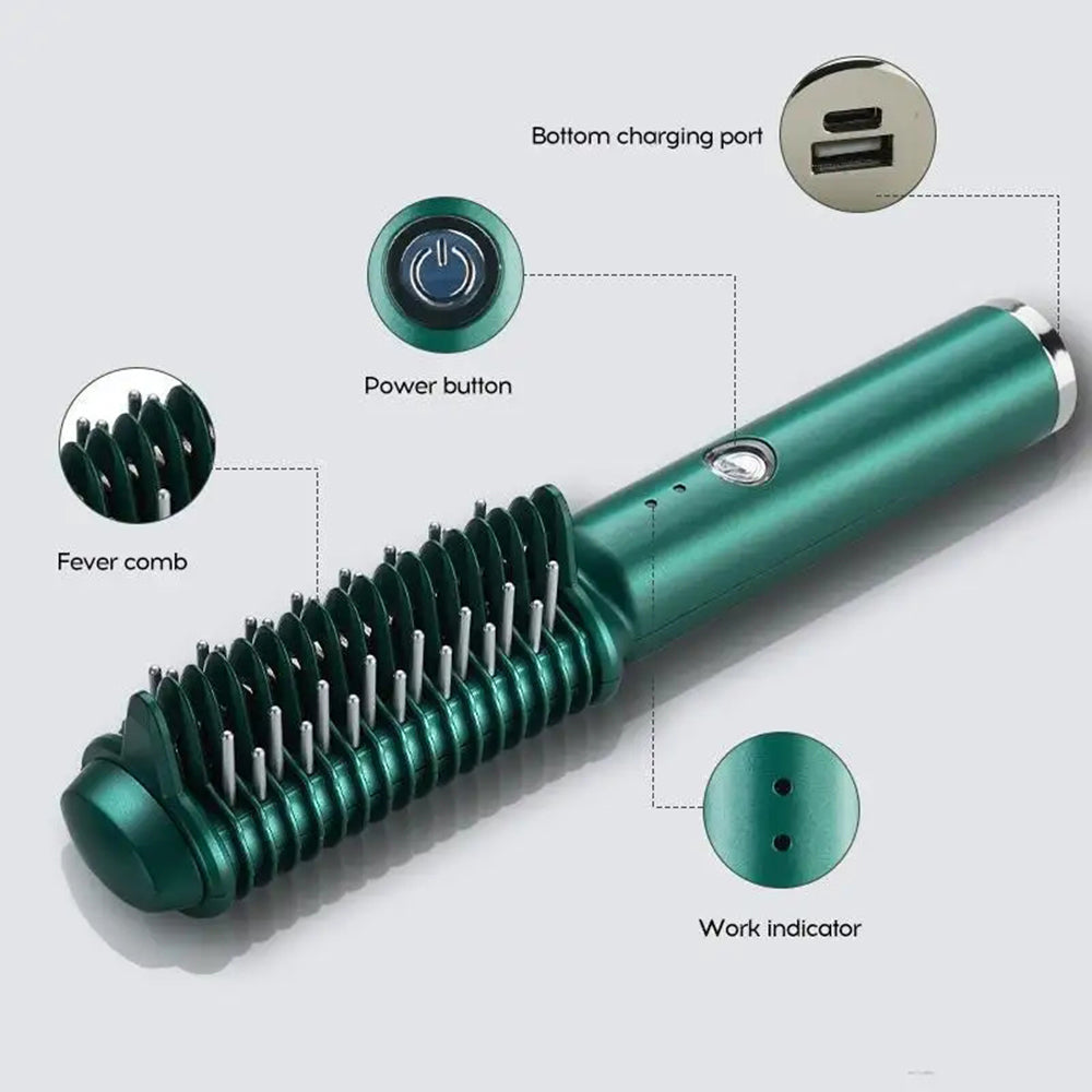 Electric Hair Comb for Curling & Straightening